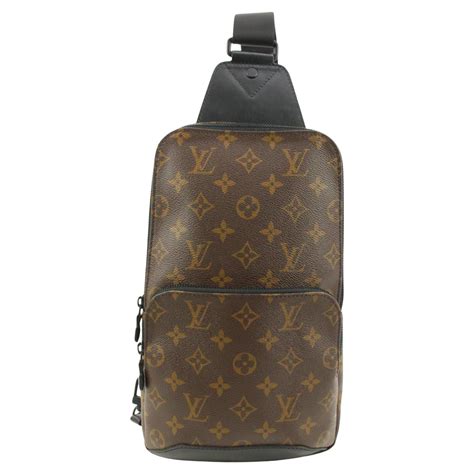 louis vuitton avenue sling bag monogram macassar brown|Avenue sling leather bag Louis Vuitton Brown in Leather .